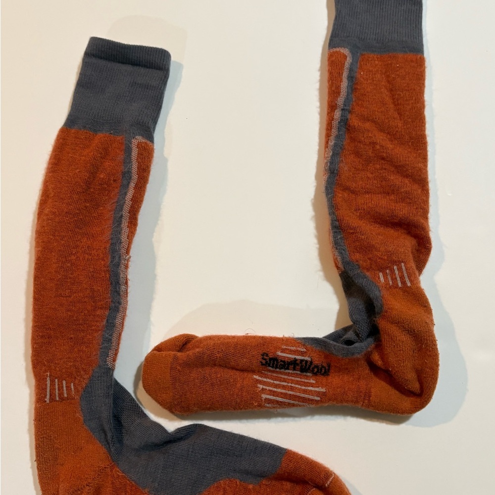 Smartwool Vibrant Orange and Gray Socks | Used |